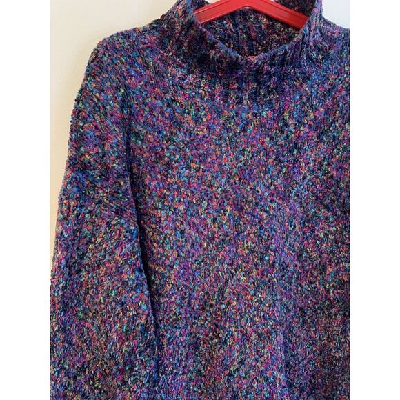 Vintage Express Tricot Women's Sweater Rainbow Lambs Wool Blend Size M Mock Neck - Picture 4 of 14